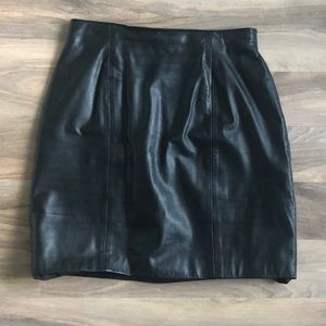 Byrnes & Baker Vintage Leather Skirt